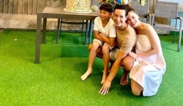 Hồ Ngọc Hà lộ bụng bầu thấy rõ trong tiệc sinh nhật con trai Subeo