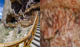 Hang động cổ nghìn năm tuổi xuất hiện nhiều dấu tích bàn tay kỳ dị