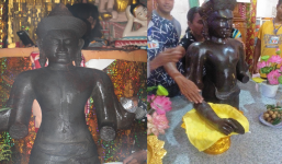 Tìm thấy cánh tay tượng Phật cổ rơi rớt ở Sóc Trăng 