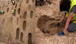 Rùng mình màn khai quật nghĩa địa tập thể thời Trung Cổ, với cách chôn cất đặc biệt