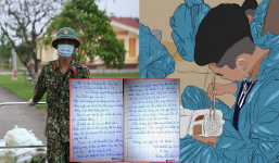 Nghẹn ngào bức thư cô con gái 8 tuổi viết cho ba nơi tuyến đầu chống dịch