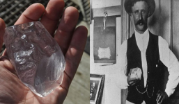 Đang đi dạo bỗng vấp phải mảnh thủy tinh, toan vứt đi thì phát hiện đó là kim cương