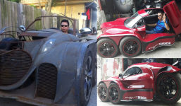 Độc đáo xế hộp 5 bánh tựa bản sao lỗi Lamborghini của 'phù thủy độ xe' Hà thành