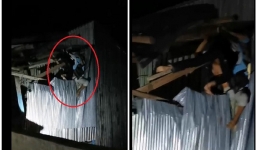 2 thanh niên chạy xe tốc độ cao ngã văng lên nóc nhà: Hiện trường gây ám ảnh