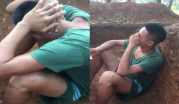 Thanh niên ôm mặt khóc rưng rức khi vừa nhập ngũ người yêu đã đi lấy chồng 