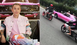 Chiếc xe màu hồng nghi của rapper sở hữu đồng hồ 1,5 tỷ Binz bị cảnh sát 'hỏi thăm'