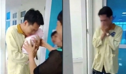 Lần đầu lên chức, ông bố khóc như mưa rào vì được bế con gái rượu