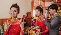 Cô dâu vàng cuốn đầy người ở Ninh Thuận gây sốt mạng: Của hồi môn 5 tỷ, nhận 14 cây vàng 