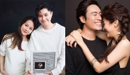 Cô gái cạnh tranh Kiều Minh Tuấn với Cát Phượng khoe bụng bầu vượt mặt bên người yêu đồng giới