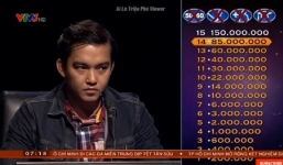 Liều chơi 15 câu hỏi Ai là triệu phú, chàng trai để vuột mất tấm séc 150 triệu đồng đầy tiếc nuối ở câu số 15