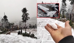 Hình ảnh tuyết phủ trắng xóa làng bản ở Y Tý đẹp như Hàn Quốc, dân phượt rủ nhau lập kèo đi 'săn'