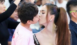 Ngọc Trinh bị phản đối kịch liệt khi hôn đắm đuối fan nhí tại sự kiện