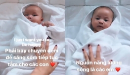 Nhớ con như Hồ Ngọc Hà, đi công tác vẫn bắt máy bay về tắm cho cặp song sinh