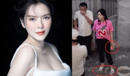 Người chơi hệ kim cương như Lý Nhã Kỳ cũng có lúc đầu bù tóc rối, chân đi dép tổ ong thế này
