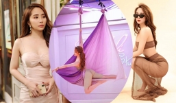 Quỳnh Nga gây lú với đồ nude bó khít, mặc như không mặc