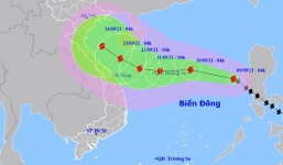 Tin bão số 5: Bão Côn Sơn giật cấp 11 đang lao nhanh hướng thẳng vào Bắc Bộ