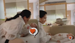 Bảo Thy che gương mặt con theo kiểu ‘giấu đầu hở đuôi’: Thấp thoáng nhìn đủ để ngắm dung nhan 