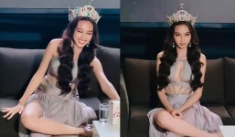 Bị chê dáng ngồi uốn éo, kém sang: Hoa hậu Nguyễn Thúc Thùy Tiên lên tiếng và đổ mọi tội lỗi lên chiếc váy 