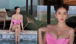 Ngọc Trinh khoe vòng 1 như muốn 'trực trào', bị tố 'ngựa quen đường cũ'