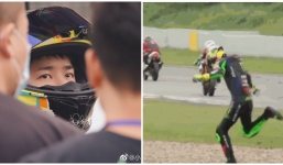 Mỹ nam 'Trần Tình Lệnh' rơi nước mắt sau tai nạn trên đường đua, nghi vấn bị đối thủ chơi xấu