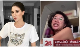 Thái độ vui vẻ đến bất ngờ của Trang Trần khi hình ảnh không đẹp xuất hiện trên sóng truyền hình quốc gia