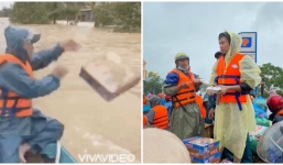 Chồng cũ hotgirl Mi Vân lên tiếng khi bị chỉ trích quăng đồ cứu trợ cho người dân vùng lũ