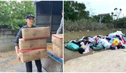 Phản ứng gay gắt của Lê Thúy trước hình ảnh bà con vùng lũ vứt quần áo từ thiện