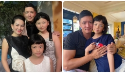 Bà xã Bình Minh khoe ảnh 'cực phẩm' của gia đình: Con gái út sở hữu chiều cao và diện mạo hệt bố