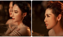 Angela Phương Trinh tái xuất, rủ cả đàn chị 'lặn ngụp' khoe nhan sắc tựa nữ thần