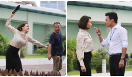 Hình ảnh bị cắt bỏ trong Hướng Dương Ngược Nắng: Hồng Diễm cầm giày cao gót tấn công người tình Hồng Đăng sau khi bị 'đá'