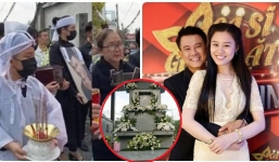 Vợ hai không được cầm di ảnh Vân Quang Long, lặng lẽ trong lễ an táng của chồng sau ồn ào bị tố giả tạo, tham tiền, không được nhà chồng công nhận