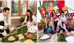 Sao Việt rộn ràng chuẩn bị Tết: Ngọc Trinh diện áo tứ thân gói bánh, Bảo Thy, Nhật Kim Anh trưng tết với cây cảnh