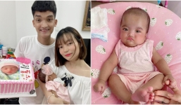 Con gái Mạc Văn Khoa mới sinh được nhận xét 'giống bố y đúc' nay đã xinh xắn hết nấc thông qua bàn tay nghệ thuật của bà xã danh hài