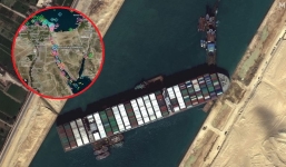 Giao thương tấp nập trên kênh đào Suez sau 2 ngày siêu tàu Ever Given được giải cứu