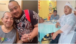 Xôn xao khoảnh khắc đeo khăn trắng, buồn rầu trong đám tang chủ của chú chó được bố Hiếu Hiền nuôi nấng