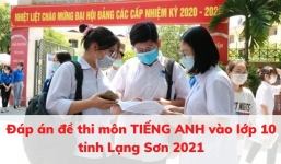 Đáp án đề thi vào lớp 10 môn Tiếng Anh tỉnh Lạng Sơn 2021