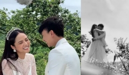 Hương vị tình thân: Thu Quỳnh hé lộ ảnh cưới đẹp long lanh với Anh Vũ sau khi 'bác sĩ bắt cưới'
