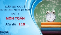 Đáp án môn Toán mã đề 119 kỳ thi THPT Quốc gia đợt 2 năm 2021