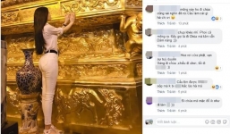 Nhìn lại loạt thời trang phản cảm của Thư Dung mỗi khi đi chùa