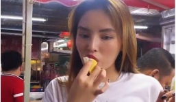 Hoa hậu Kỳ Duyên khoe ăn sầu riêng ngon nhất thế giới, giá 1,6 triệu đồng/kg