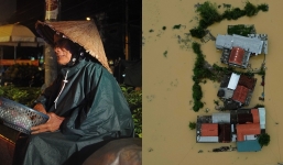 Đôi vợ chồng già vừa chạy lũ vừa chăm con khuyết tật ở Huế khiến nhiều người nể phục