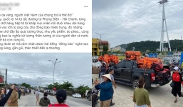 Trong cơn bão lũ miền Trung ‘lạnh lẽo’, hình ảnh hàng xe dài km cứu trợ khiến nhiều người ‘ấm lòng’