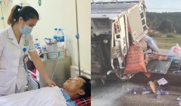 Lái xe chở đồ cứu trợ miền Trung, tài xế xảy ra tai nạn bị chấn thương sọ não
