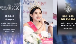 Hoa Hậu Đỗ Thị Hà ‘lớn nhanh như thổi’, số đo biến hóa liên tục trong đêm chung kết