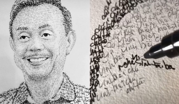 Chân dung NS Chí Tài gây xúc động mạnh vì chi tiết đặc biệt, zoom lên mới thấy sự tâm huyết của tác giả