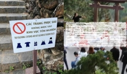 Nhóm bạn gái ăn mặc phản cảm vào chùa nơi quay MV của Sơn Tùng M-TP khiến CĐM phẫn nộ