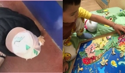 Bé trai 3 tuổi nhặt rác ở cây ATM tiếp tục ‘gây sốt’ khi có thể thuộc 90 quốc kì trên thế giới