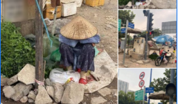 Bà cụ ‘lặng người’ gục bên gánh rau đầy ngày cận Tết giữa cái nắng Sài Gòn đầy xót xa