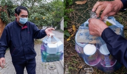 Ông nội dù gần 70 tuổi vẫn vượt hơn 40km đến khu cách ly để gửi đồ cho cháu