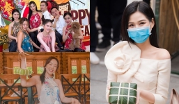 Sao Việt ‘đua nhau’ gói bánh chưng, bánh tét cổ truyền đón Tết Ất Sửu 2021